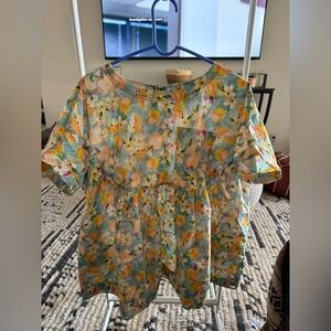 Floral Short Sleeve Blouse